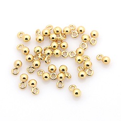 Golden CCB Plastic Round Charms, Golden, 7x4mm, Hole: 1.5mm