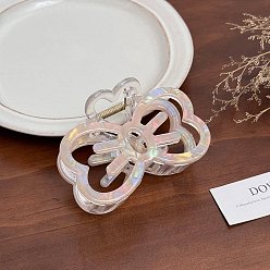 Розовый Заколки для волос в форме когтей из ацетата целлюлозы, аксессуары для волос для женщин и девочек, бантом, туманная роза, 4 мм