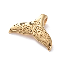 Золотой 304 подвески из нержавеющей стали, форма хвоста, золотые, 17x25.5x2 мм, отверстие : 7x3 мм