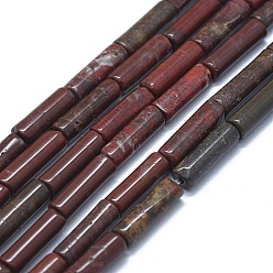 Брекчированных Джаспер Природные брекчированных яшмы бисер нитей, колонка, 11~15x3.5~4.5 мм, отверстие : 1~1.2 мм, около 28~30 шт / нитка, 15.1~15.9 дюйм (38.5~40.5 см)