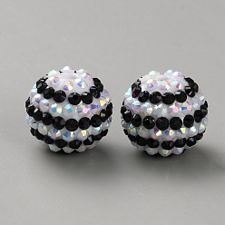 Реактивный Самолет Бусины со стразами из смолы, круглый с узором в полоску, для изготовления ручек своими руками ювелирные изделия принадлежности, струя, 20x19 мм, отверстие : 2.5 мм