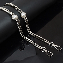 Платина Металлические цепочные ремни для сумок, с застежками, для замены сумочки или сумки через плечо, платина, 1200 мм