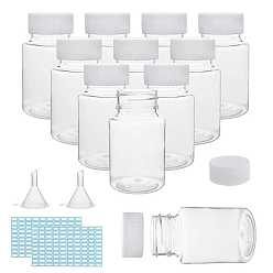 Clear DIY Jewelry, with Plastic Bottle, Plastic Funnel Hopper and A4 Self Adhesive Label, Clear, 50x55mm, Hole: 4.5mm