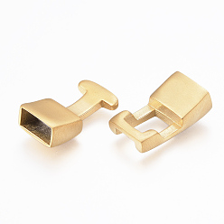 Golden 304 Stainless Steel Snap Lock Clasps, Golden, 36x13x7mm, Hole: 4.5~5x10~11mm