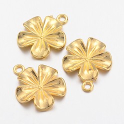 Золотой Подвески в тибетском стиле , без свинца и без кадмия, цветок / цветок сливы, золотые, 23x20x4 мм, отверстие : 2 мм, Около 470 шт / 1000 г