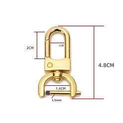 Doré  Fermoirs pivotants en alliage de zinc, pour la fabrication de sacs, or, 48mm, Trou: 16mm