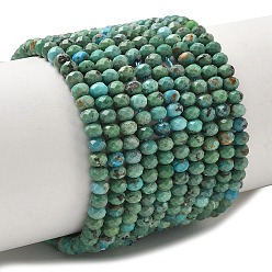 HuBei Turquoise Natural HuBei Turquoise Beads Strands, Faceted, Rondelle, 3.5x2.5mm, Hole: 0.7mm, about 128pcs/strand, 15.35''(39cm)