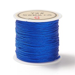 Blue 50 Yards Nylon Chinese Knot Cord, Nylon Jewelry Cord for Jewelry Making, Blue, 0.8mm