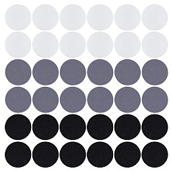 Mixed Color 36Pcs 3 Colors Polyester Self-adhesive Fabrics, Repair Patch for Sofa Bed Sheet, Flat Round, Mixed Color, 33x0.5mm, 12pcs/color