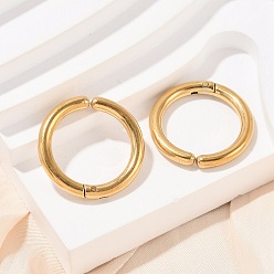 Золотой 201 из нержавеющей стали манжета серьги, ионное покрытие (ip), золотые, 19x2.5 мм