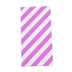 Purple Kraft Paper Bags, No Handles, Storage Bags, White Stripe Pattern, Wedding Party Birthday Gift Bag, Purple, 17.8x9x6.2cm