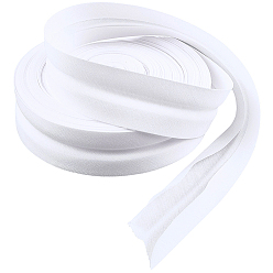 Белый Косая бейка из поликоттона с двойным сгибом, плоский, белые, 25 мм, около 21.87 ярдов (20 м) / рулон