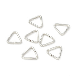 Нержавеющая Сталь Цвет Не тускнеет 201 Треугольное соединительное кольцо из нержавеющей стали, застежка-молния, соединитель быстрой ссылки, подходит для просверленных бусин, тесьма, обвязочные мешки, цвет нержавеющей стали, 10x10x1.2 мм, внутренний диаметр: 7.5 мм