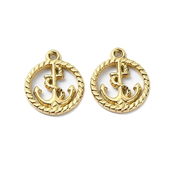 Anchor & Helm Ионное покрытие (ip) 304 подвески из нержавеющей стали, реальный 18 k позолоченный, якорь и штурвал, 18.5x15x2 мм, отверстие : 1.5 мм