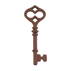 Красная Медь Тибетский сплав стиля большие кулоны, отмычка, без кадмия, без никеля и без свинца, Красная медь, 60x21x3 мм, Отверстие : 4x5 мм , около 200 шт / 1000 г