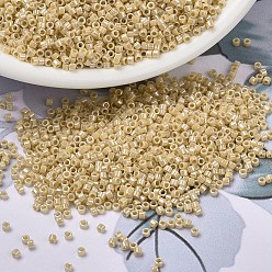 (DB1571) Opaque Pear AB MIYUKI Delica Beads, Cylinder, Japanese Seed Beads, 11/0, (DB1571) Opaque Pear AB, 1.3x1.6mm, Hole: 0.8mm, about 2000pcs/bottle, 10g/bottle