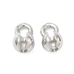 Платина Латунной шариковой советы, без кадмия и без свинца, долговечный, стойки покрытие, платина, 5.5x4 мм, отверстие : 1.6 мм, внутренний диаметр: 1.4 мм