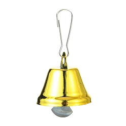 Золотистый Рождественские тематические железные колокольчики подвесные украшения, Брелок-застежка-подвеска для украшений на елку, золотые, 50 мм