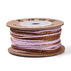 Седло Коричневый 30м сегментный окрашенный хлопковый шнур для макраме, круглая плетеная веревка, для настенного крепления, ремесла, Подарочная упаковка, седло коричневый, 1 мм, около 32.81 ярдов (30 м) / рулон