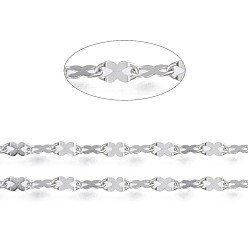 Stainless Steel Color Tarnish Resistant 304 Stainless Steel Link Chains, Soldered, with Spool, Stainless Steel Color, 5x2.5x0.4mm, about 65.61 Feet(20m)/roll