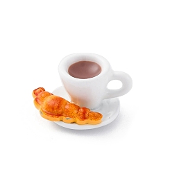 Food Подвески из эмали и сплава, очарование завтрака, золотые, кофе, 8x15x11 мм, отверстие : 2.5x1.5 мм