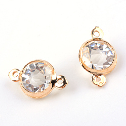 Light Gold Соединители звеньев железного стекла, плоско-круглые, золотой свет, 15x9.5x7.5 мм, отверстие : 1 мм