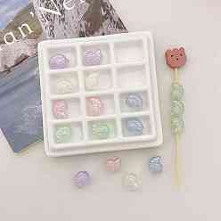 (52) Непрозрачная лаванда Светящиеся прозрачные акриловые бусины, раковина, светится в темноте, разноцветные, 15.1x12.2x9 мм, отверстие : 2.5 мм