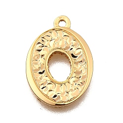 Настоящее золото 18K Латунь прелести, овальные, долговечный, без никеля , реальный 18 k позолоченный, 14x10x1 мм, отверстие : 1 мм