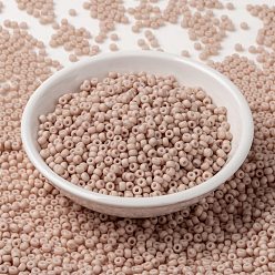 (RR2023) Matte Opaque Blush MIYUKI Round Rocailles Beads, Japanese Seed Beads, 8/0, (RR2023) Matte Opaque Blush, 3mm, Hole: 1mm, about 2111~2277pcs/50g