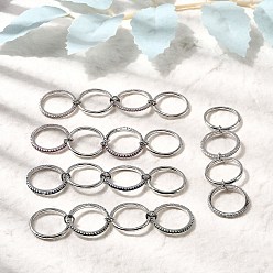 Платина Латунные микро проложить пальцев кольца кубического циркония, штабелируемые кольца, стойки покрытие, долговечный, без кадмия и без свинца, платина, 1.5 мм, размер США 7 1/4 (17.5 мм)