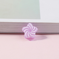 Сливовый Непрозрачные смоляные имитации конфетных кабошонов, звезда, слива, 17.5x17.5x6.5 мм