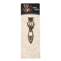 Золотистый Закладки из сплава совы, ретро офис этикетка страница маркер, античная бронза, золотые, 80x25 мм