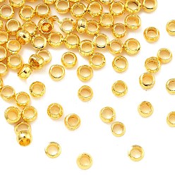 Золотой Зажимные бусины из латуни, золотые, 2.5x1.8 мм, отверстие : 1.5 мм