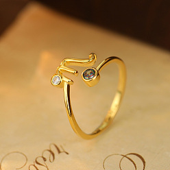 Скорпион 925 Кольца-манжеты из стерлингового серебра с паве из кубических цирконий, созвездий, золотые, Скорпион, внутренний диаметр: 16~19 мм