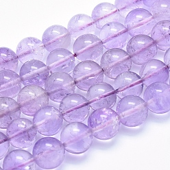 Amethyst Natural Amethyst Beads Strands, Grade A, Round, 12mm, Hole: 1.2mm, about 33pcs/strand, 15.7 inch
