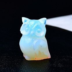 Опал Резные опалитовые украшения в форме совы, для домашнего офисного стола, 35 мм