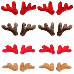 (52) Непрозрачная лаванда 16шт. 4 стили волоконный олень снеговик рука ветка, Рождественские аксессуары для изготовления снеговика, разноцветные, 55~62x46~57x14~15 мм, 4 шт / стиль