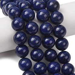 Lapis Lazuli Natural Lapis Lazuli Beads Strands, Smooth Round, 10mm, Hole: 1.2mm, about 40pcs/strand, 15.75''(40cm)