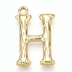 Letter H 304 подвески из нержавеющей стали, письмо амулеты, Письмо ч, 22.5x14x3 мм, отверстие : 1.6 мм