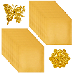 Золотой 100шт. листов алюминиевой фольги, квадратный, золотые, 120x120x0.1 мм