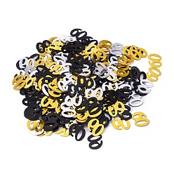 Mixed Color 60 Confetti, 60th Birthday Decorations, for Birthday Table Decor Party Favors, Mixed Color, 11.3x13.5x0.2mm, about 1200pcs/bag