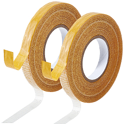 Gold 2 Rolls Cloth Adhesive Tape, Floor Marking Tape, for Fixing Carpet, Gold, 1cm, 20m/roll