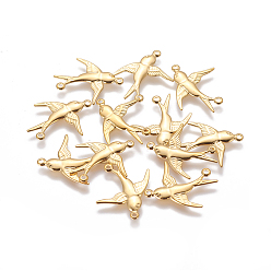 Золотой 304 соединительные звенья нержавеющие, глотать, золотые, 17.2x19.8x1 мм, отверстие : 1 мм