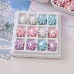 (52) Непрозрачная лаванда Акриловые бусины цвета радуги, формы раковины, разноцветные, 19.5x20.8x10.2 мм, отверстие : 3 мм