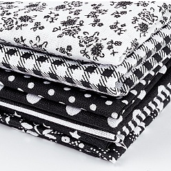Черный Хлопковая ткань с цветочным принтом, для пэчворка, шить ткани для пэчворка, подбивка, чёрные, 25x25 см, 50x50 см, 14 листов / мешок
