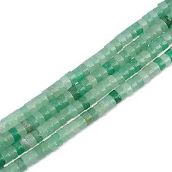 Aigue-Marine Moyen 1 brins de perles heishi turquoise synthétiques, teint, Plat rond / disque, aigue-marine moyenne, 10x4mm, Trou: 1mm