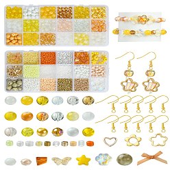 (52) Непрозрачная лаванда Наборы для самостоятельного изготовления сережек-подвесок из пластика и стекла ccb, разноцветные, 8~9 мм, отверстие : 1 мм