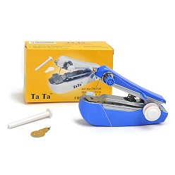 Королевский синий Ручная швейная машина из АБС-пластика, С результатами железа и сплавов, портативный многофункциональный домашний помощник, мини-ручные беспроводные швейные машины, для ремонта одежды из ткани шторы кожанные, королевский синий, 109x40.5x72.5 мм