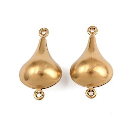 Настоящее золото 18K 304 подвески из нержавеющей стали, слезные ссылки, ионное покрытие (ip), реальный 18 k позолоченный, 22x12x8 мм, отверстие : 1 мм