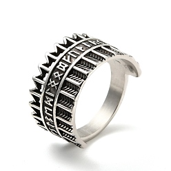 Античное Серебро 316 стрелочное кольцо из нержавеющей стали, готические украшения для мужчин и женщин, античное серебро, размер США 12 3/4 (22 мм)